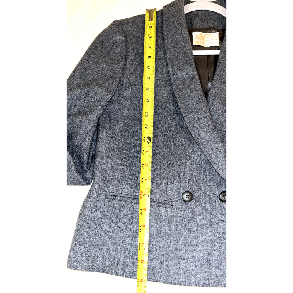 Pendleton Jacket Pure Virgin Wool Gray Double Bre… - image 5